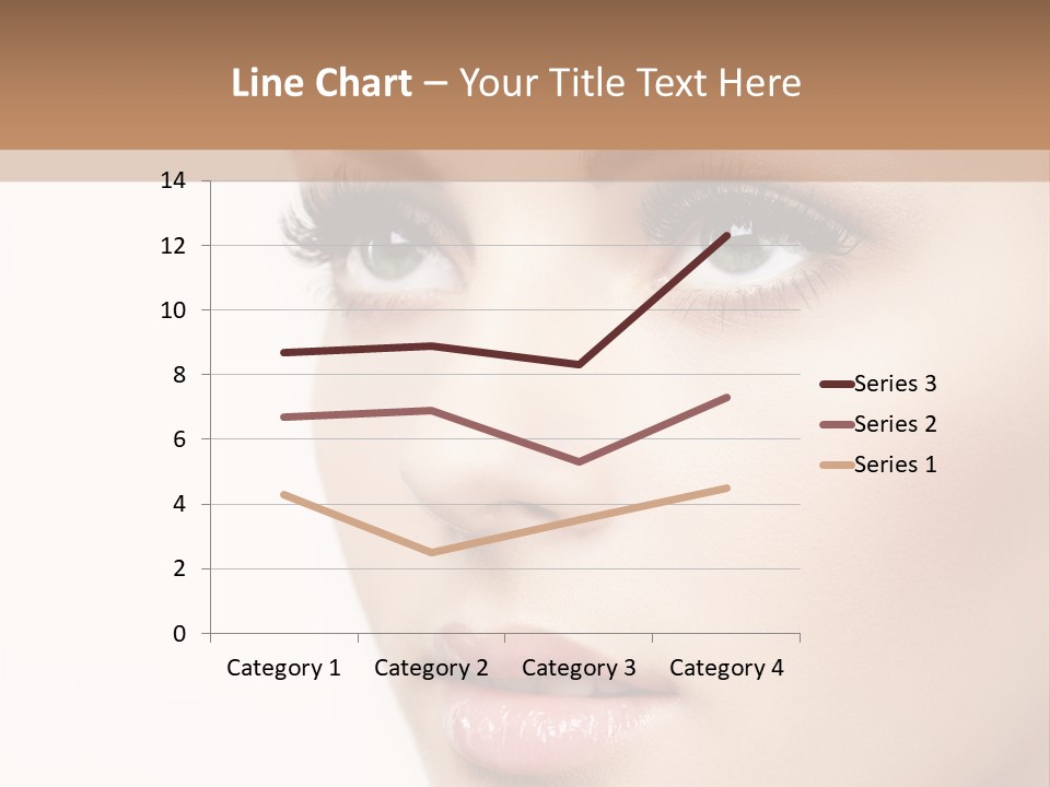 Young Desire Eyelashes PowerPoint Template