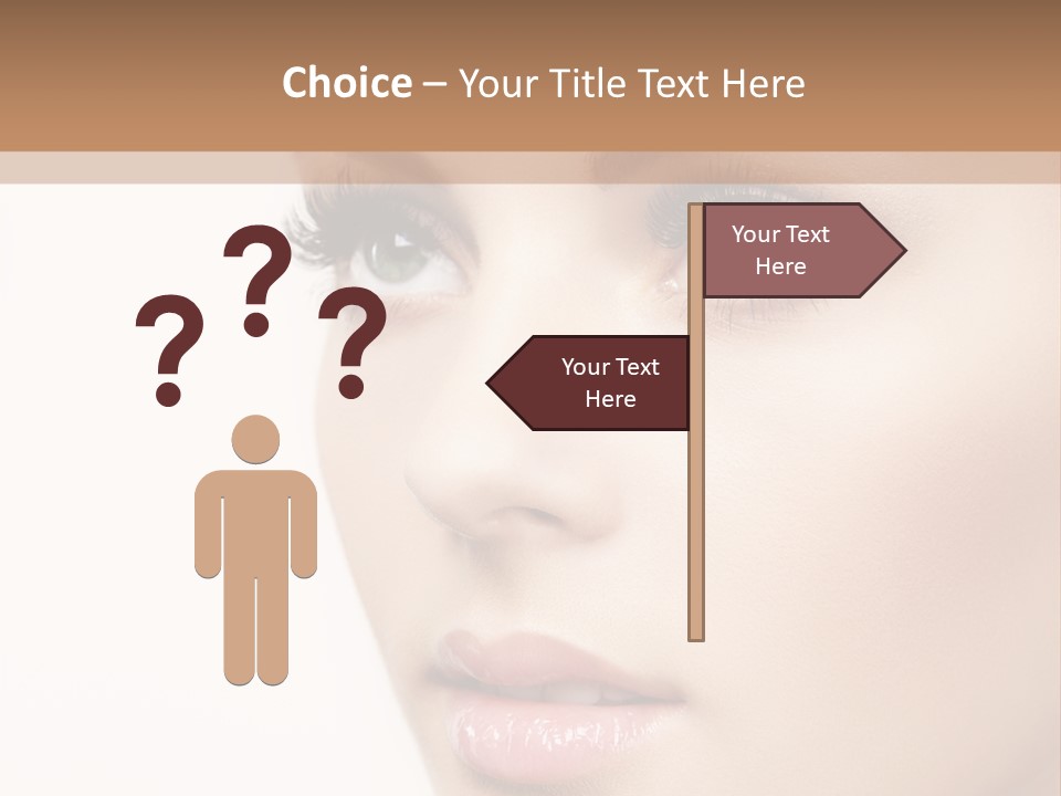 Young Desire Eyelashes PowerPoint Template