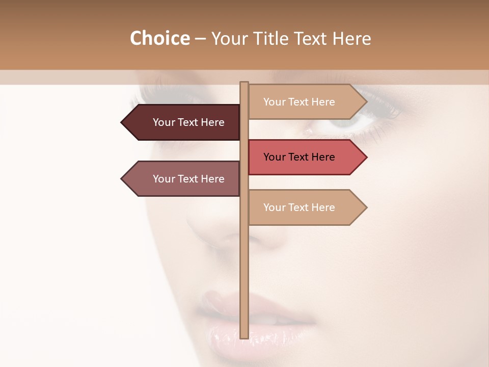 Young Desire Eyelashes PowerPoint Template