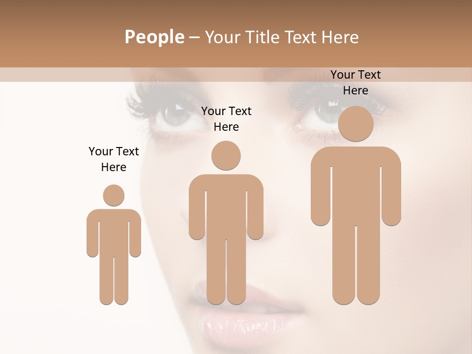 Young Desire Eyelashes PowerPoint Template