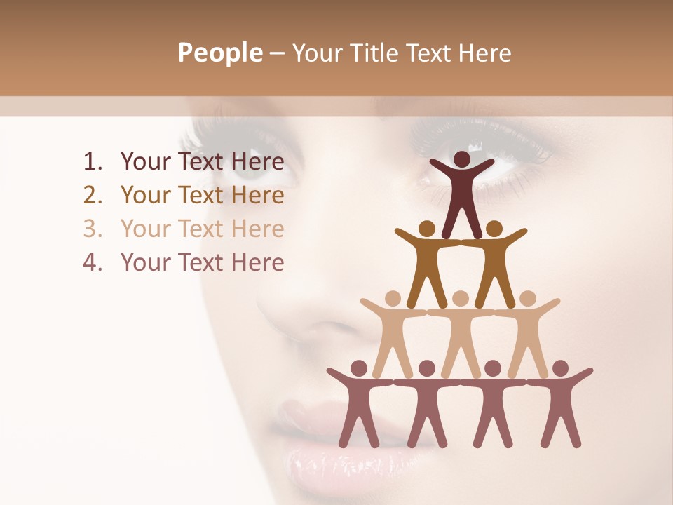 Young Desire Eyelashes PowerPoint Template