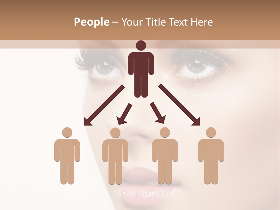 Young Desire Eyelashes PowerPoint Template