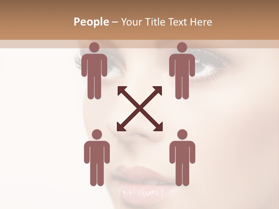 Young Desire Eyelashes PowerPoint Template