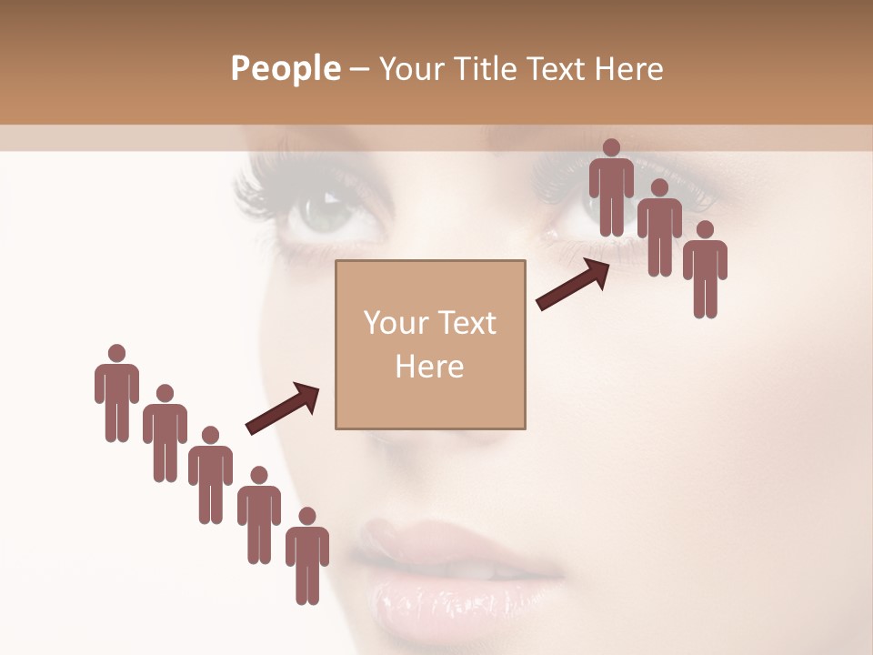 Young Desire Eyelashes PowerPoint Template