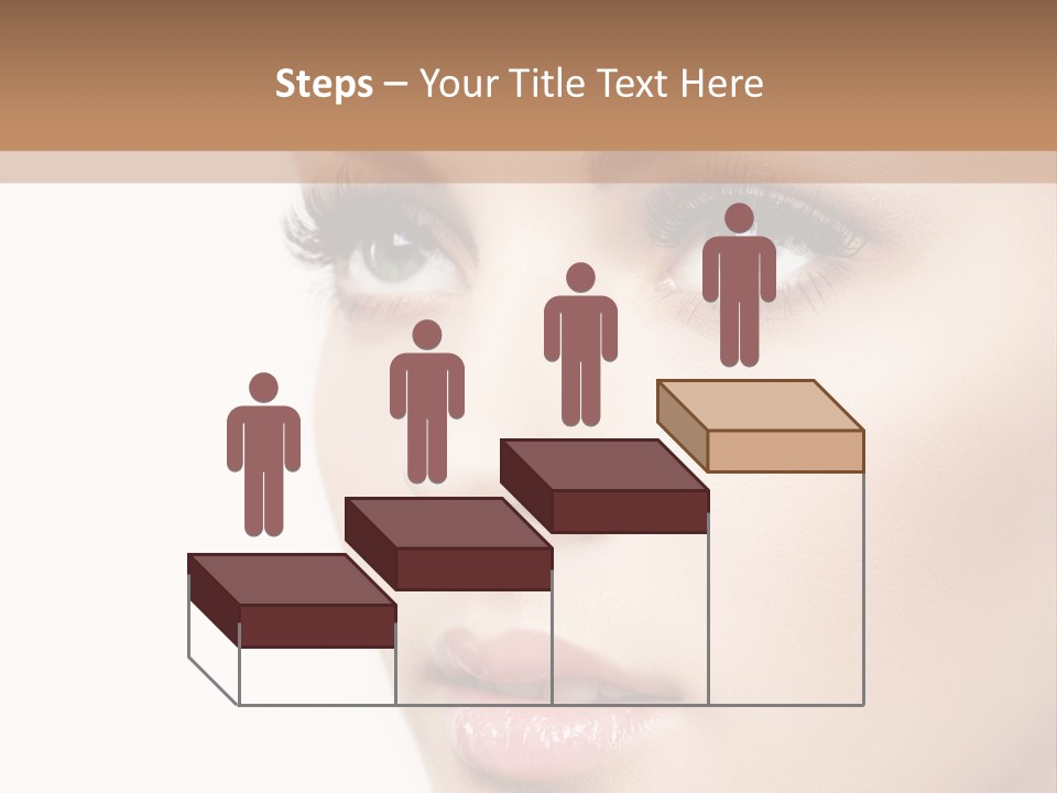 Young Desire Eyelashes PowerPoint Template