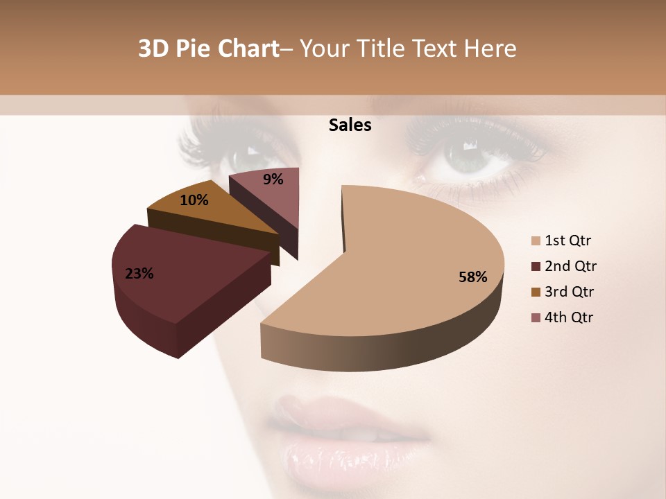 Young Desire Eyelashes PowerPoint Template