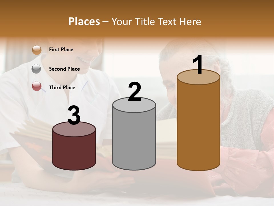 Help Cheerful Elderly PowerPoint Template