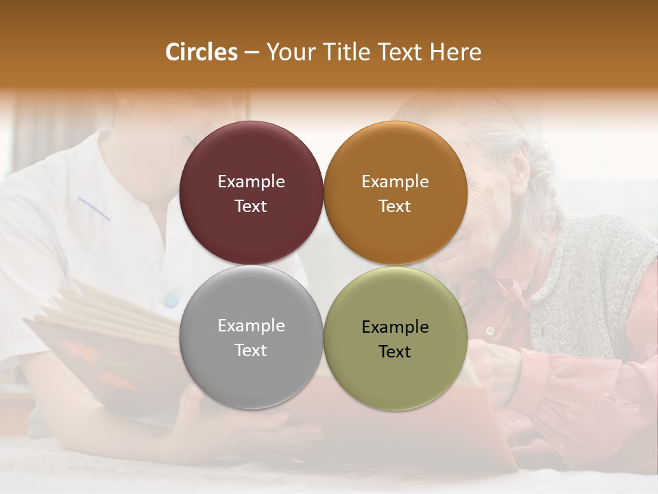 Help Cheerful Elderly PowerPoint Template