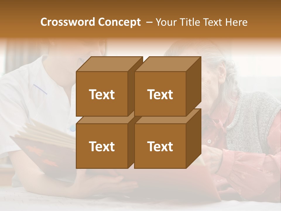 Help Cheerful Elderly PowerPoint Template