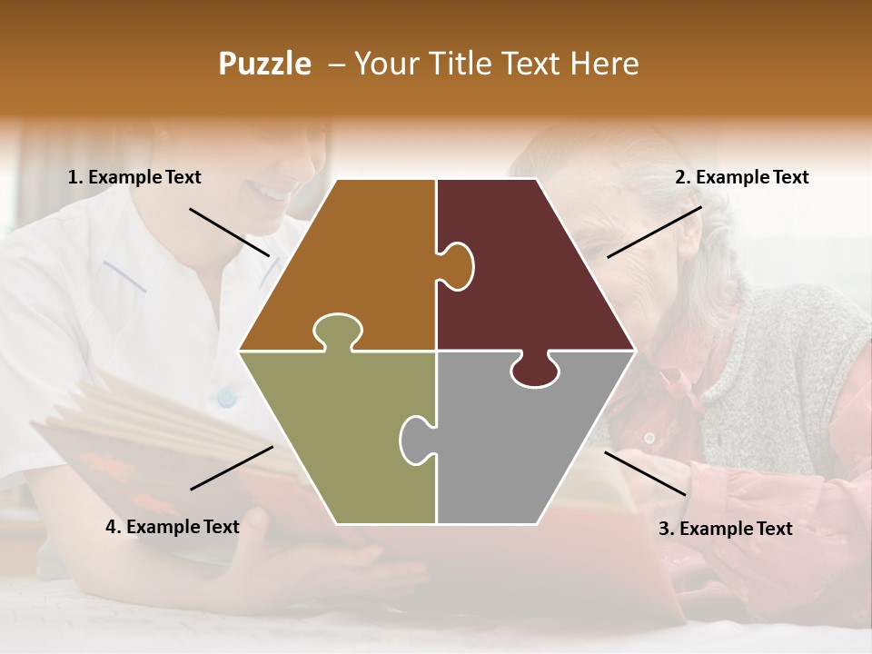 Help Cheerful Elderly PowerPoint Template