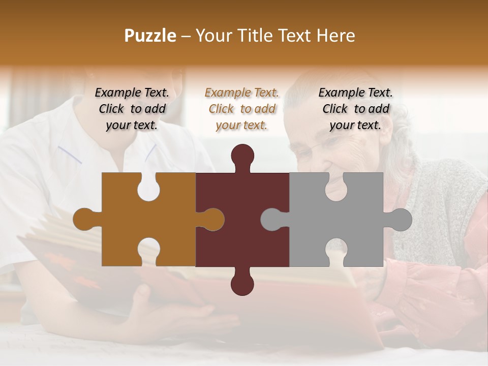 Help Cheerful Elderly PowerPoint Template