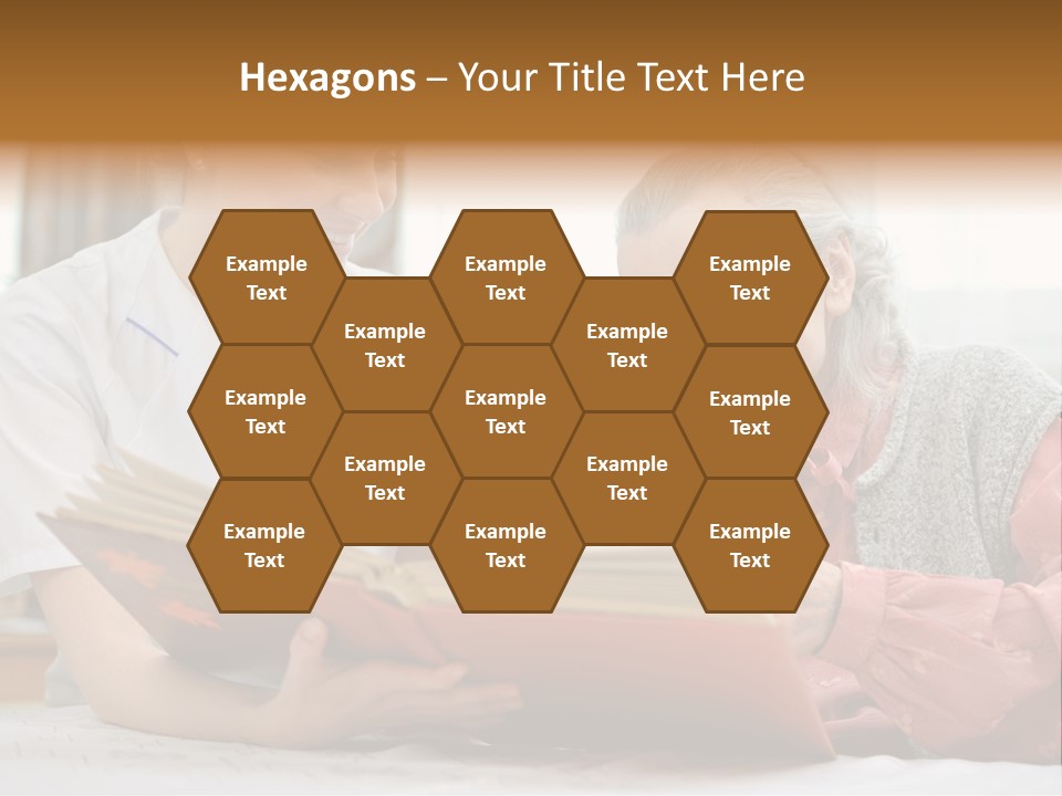 Help Cheerful Elderly PowerPoint Template