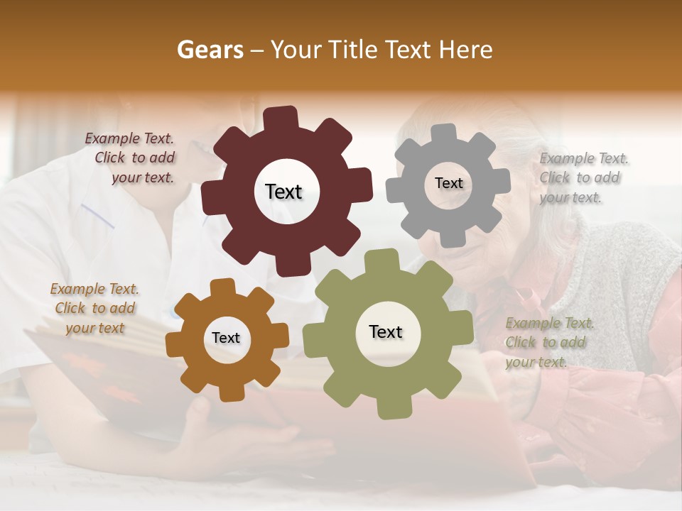 Help Cheerful Elderly PowerPoint Template