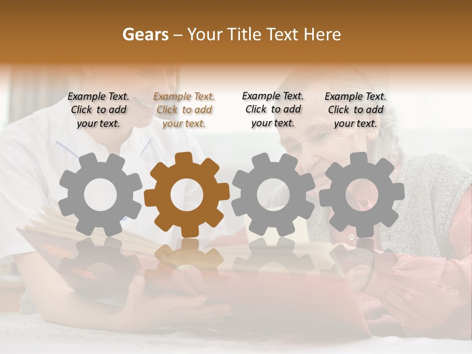 Help Cheerful Elderly PowerPoint Template