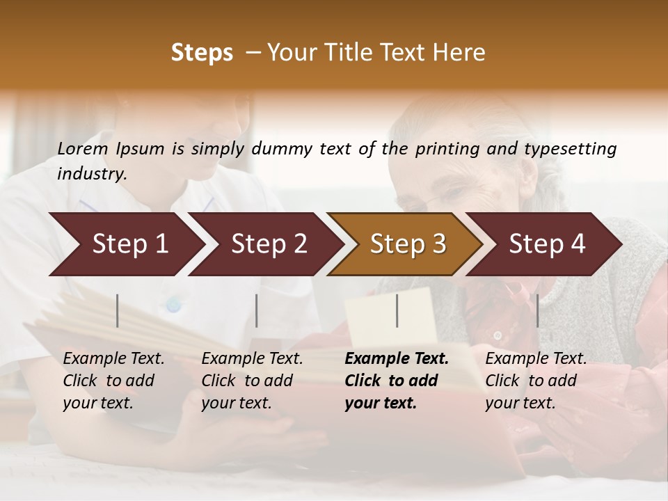 Help Cheerful Elderly PowerPoint Template