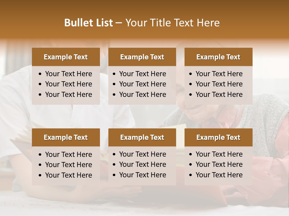 Help Cheerful Elderly PowerPoint Template