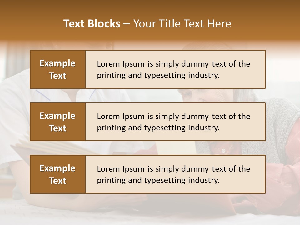 Help Cheerful Elderly PowerPoint Template