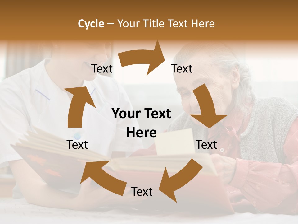 Help Cheerful Elderly PowerPoint Template