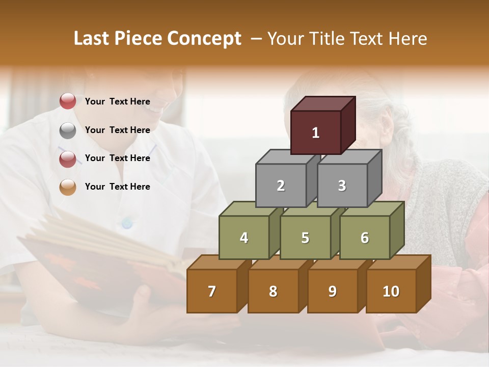 Help Cheerful Elderly PowerPoint Template