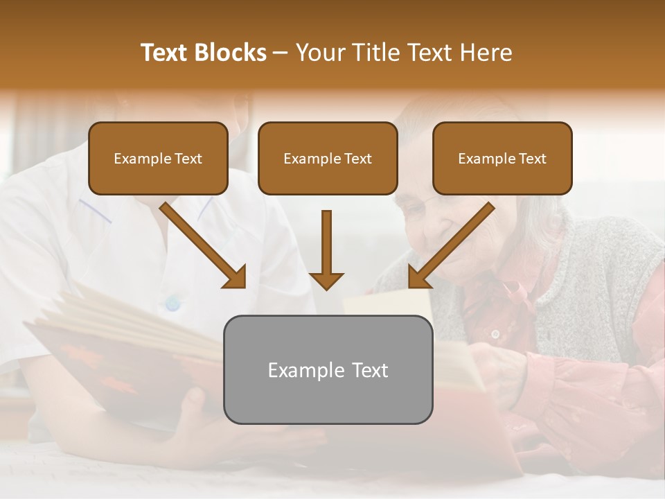 Help Cheerful Elderly PowerPoint Template