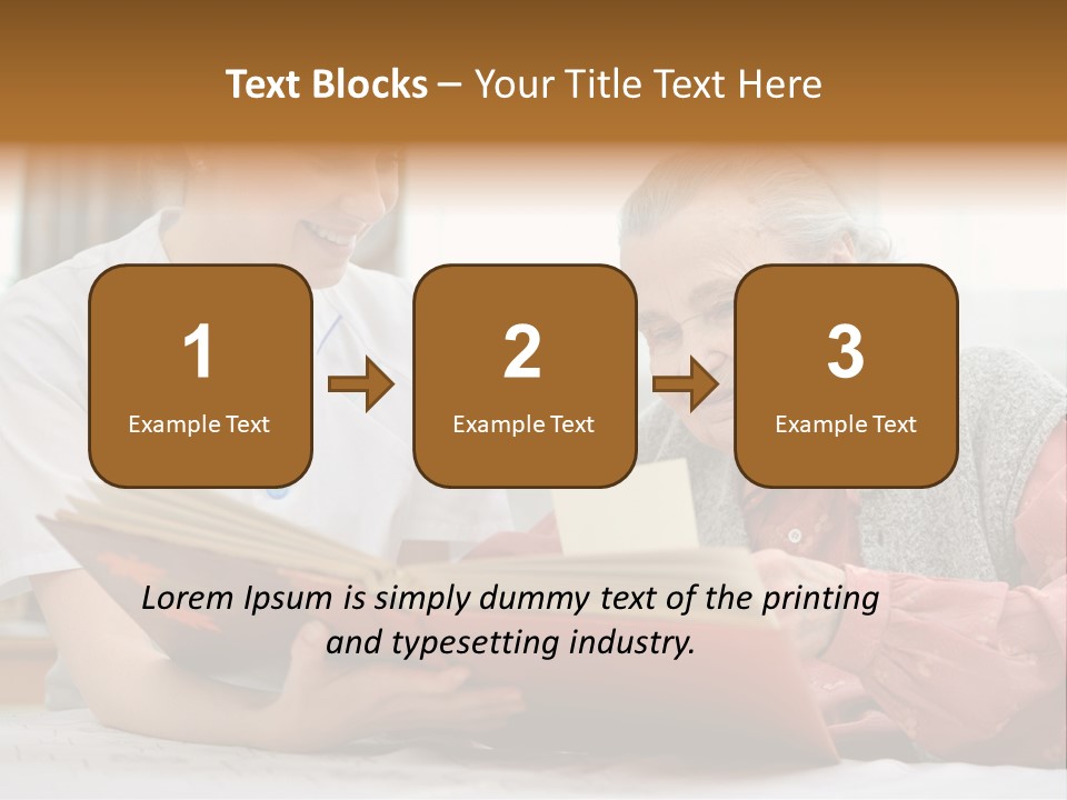 Help Cheerful Elderly PowerPoint Template