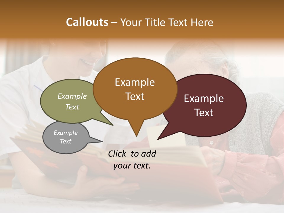 Help Cheerful Elderly PowerPoint Template