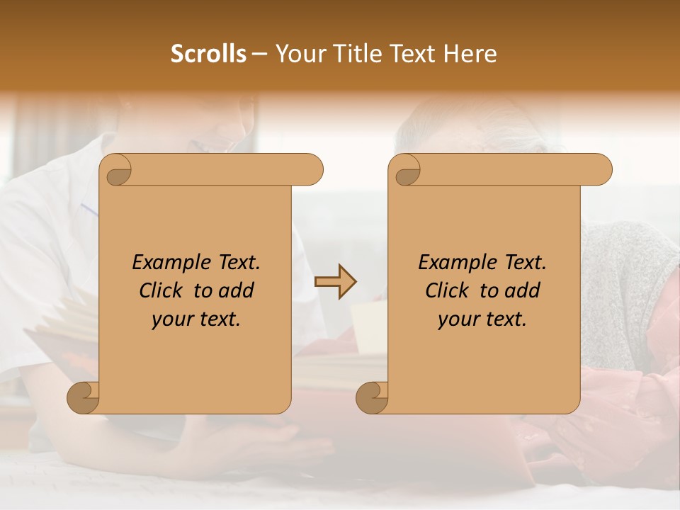 Help Cheerful Elderly PowerPoint Template