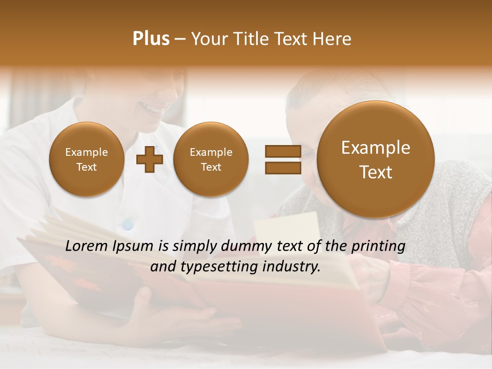 Help Cheerful Elderly PowerPoint Template
