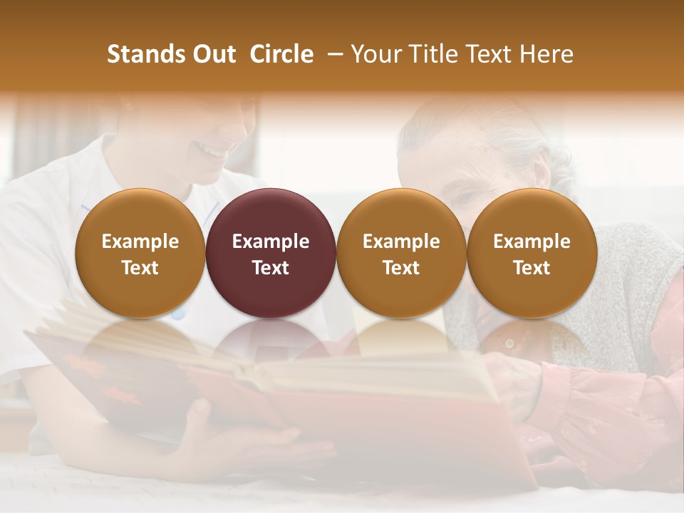 Help Cheerful Elderly PowerPoint Template