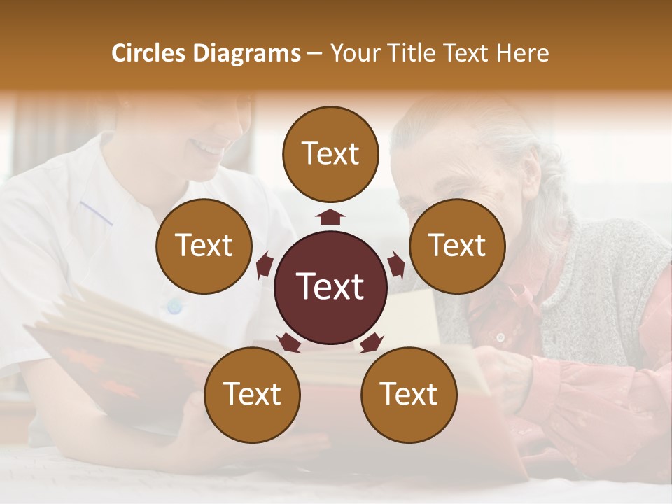 Help Cheerful Elderly PowerPoint Template