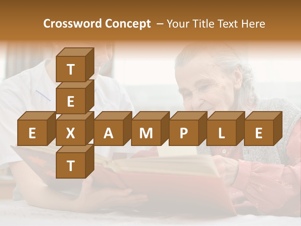 Help Cheerful Elderly PowerPoint Template