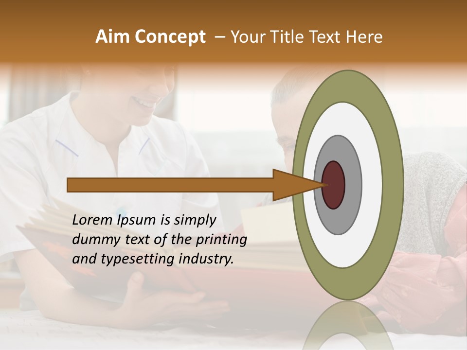 Help Cheerful Elderly PowerPoint Template