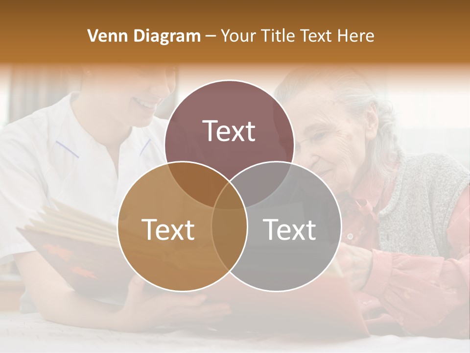 Help Cheerful Elderly PowerPoint Template