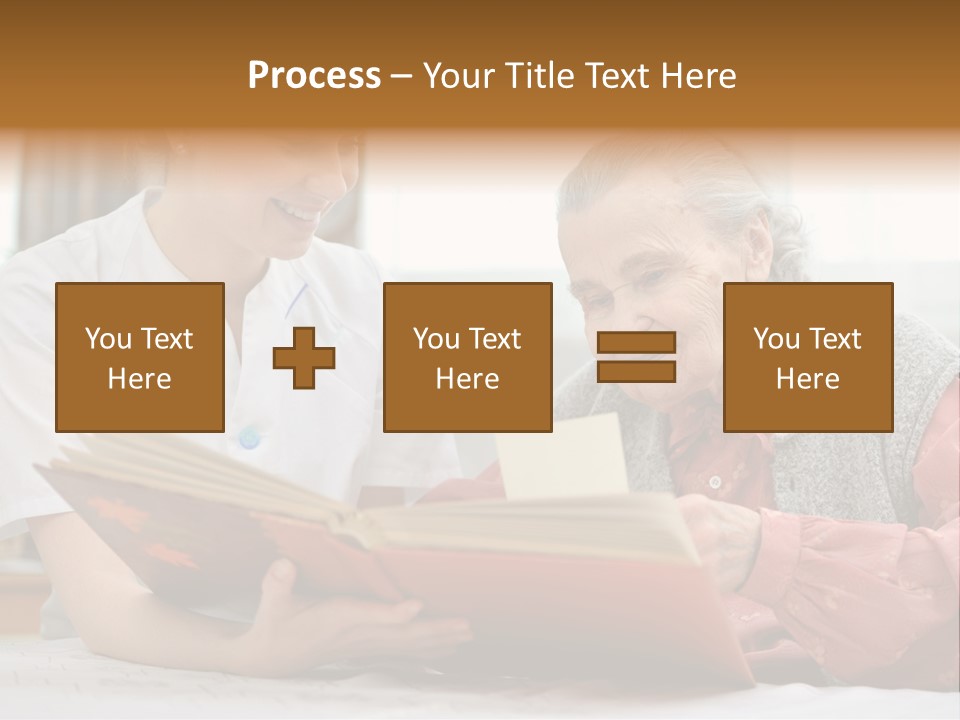 Help Cheerful Elderly PowerPoint Template