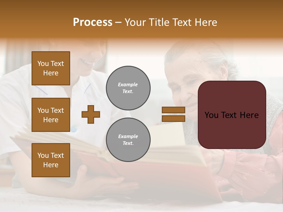 Help Cheerful Elderly PowerPoint Template