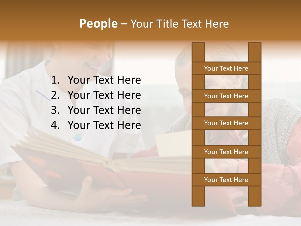 Help Cheerful Elderly PowerPoint Template