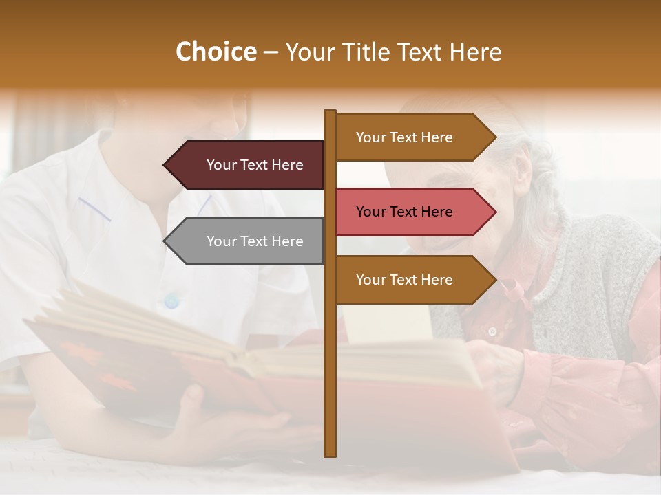 Help Cheerful Elderly PowerPoint Template