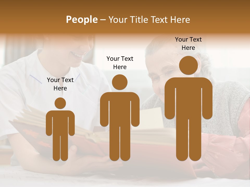 Help Cheerful Elderly PowerPoint Template