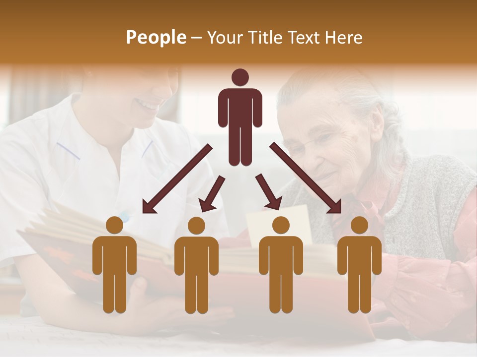 Help Cheerful Elderly PowerPoint Template
