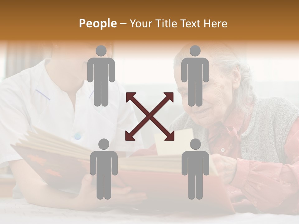 Help Cheerful Elderly PowerPoint Template