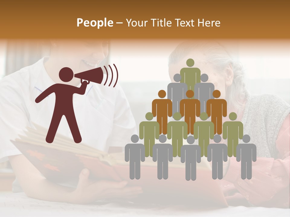 Help Cheerful Elderly PowerPoint Template