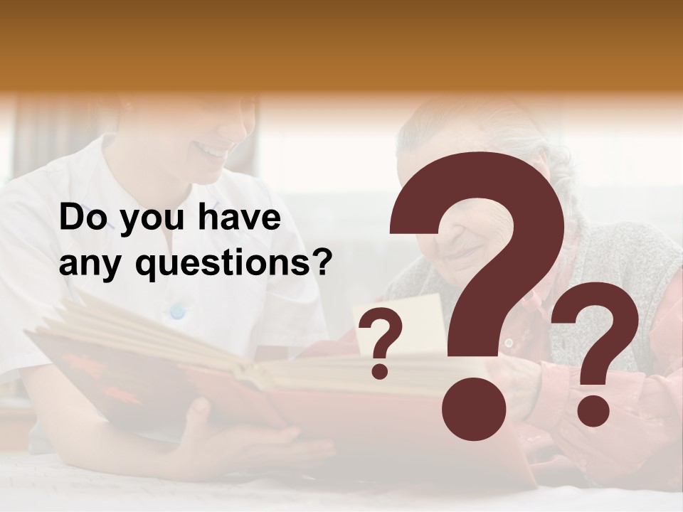 Help Cheerful Elderly PowerPoint Template