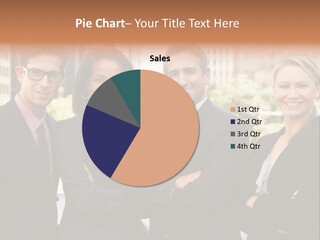 Smiling Team Office PowerPoint Template