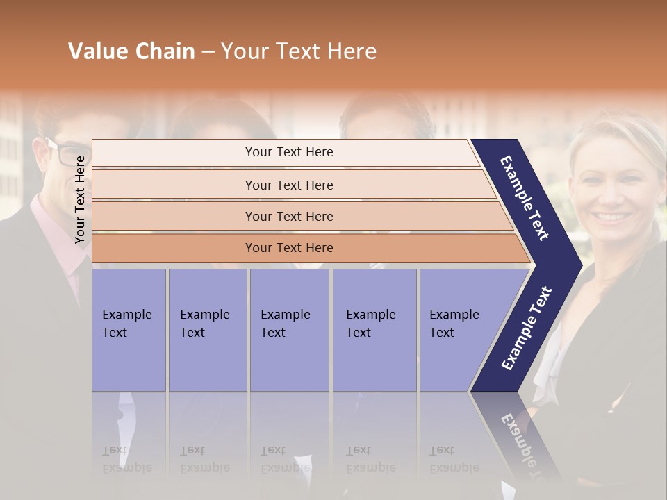 Smiling Team Office PowerPoint Template