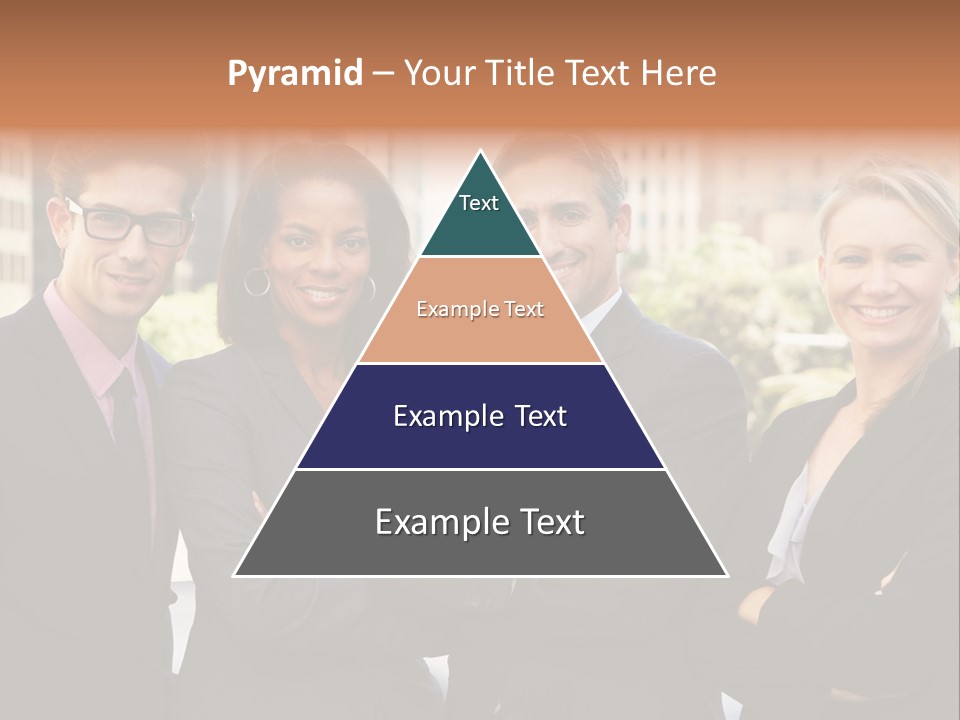 Smiling Team Office PowerPoint Template