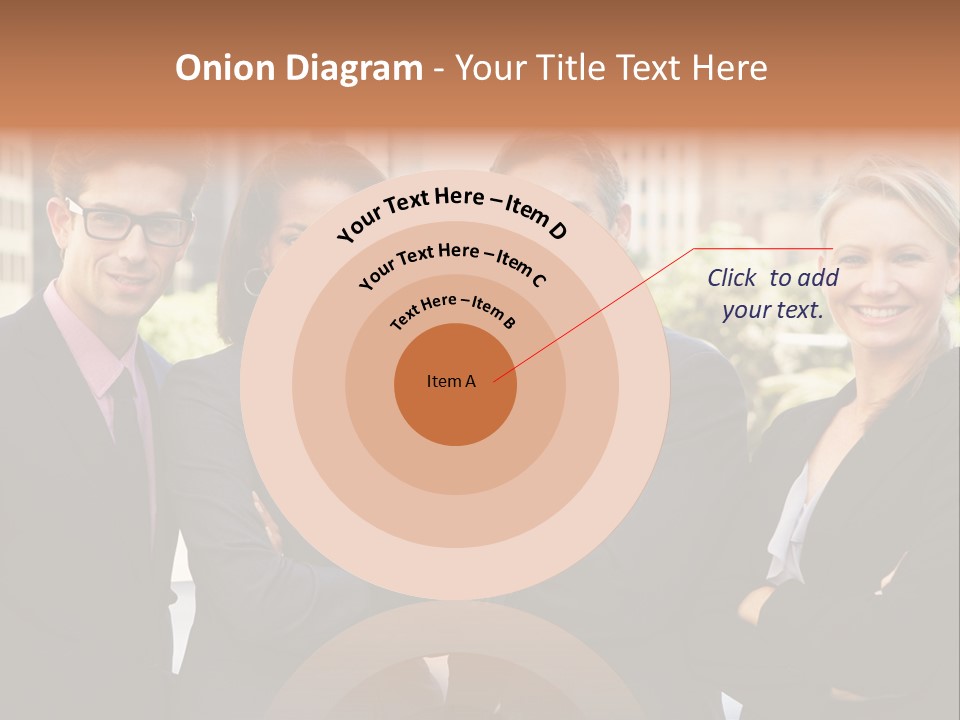 Smiling Team Office PowerPoint Template