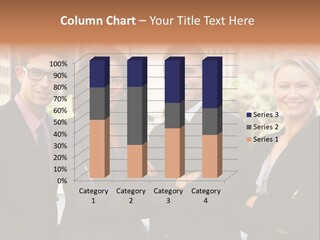 Smiling Team Office PowerPoint Template