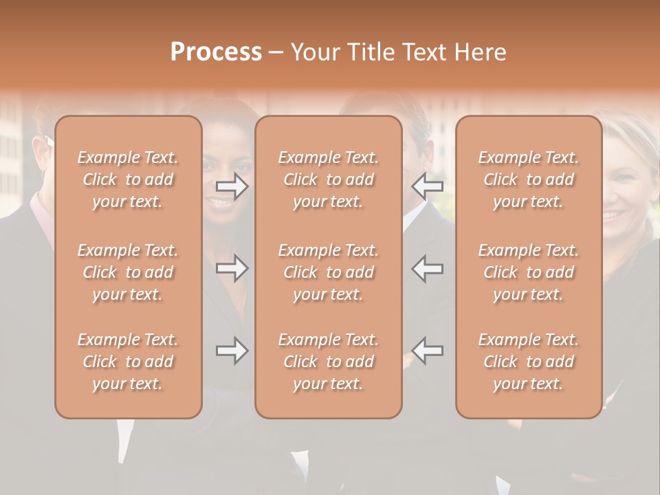 Smiling Team Office PowerPoint Template