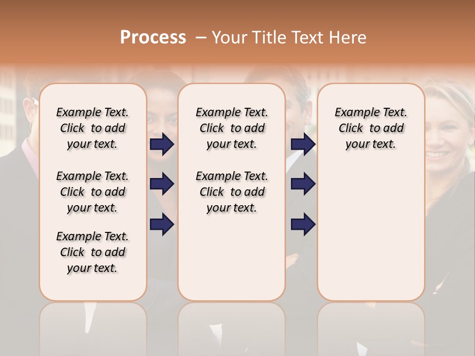 Smiling Team Office PowerPoint Template