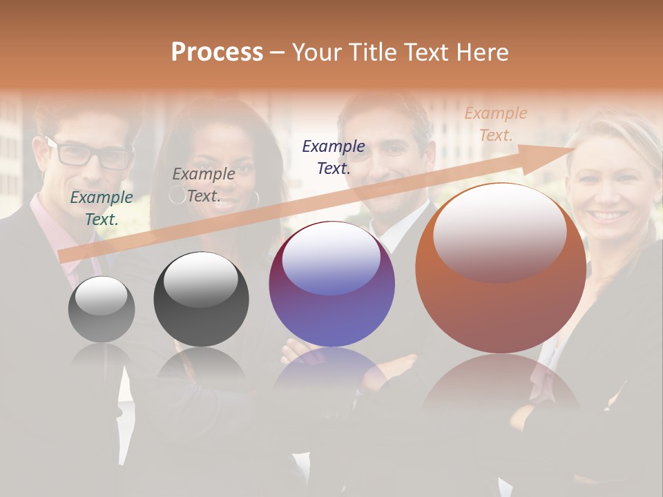 Smiling Team Office PowerPoint Template